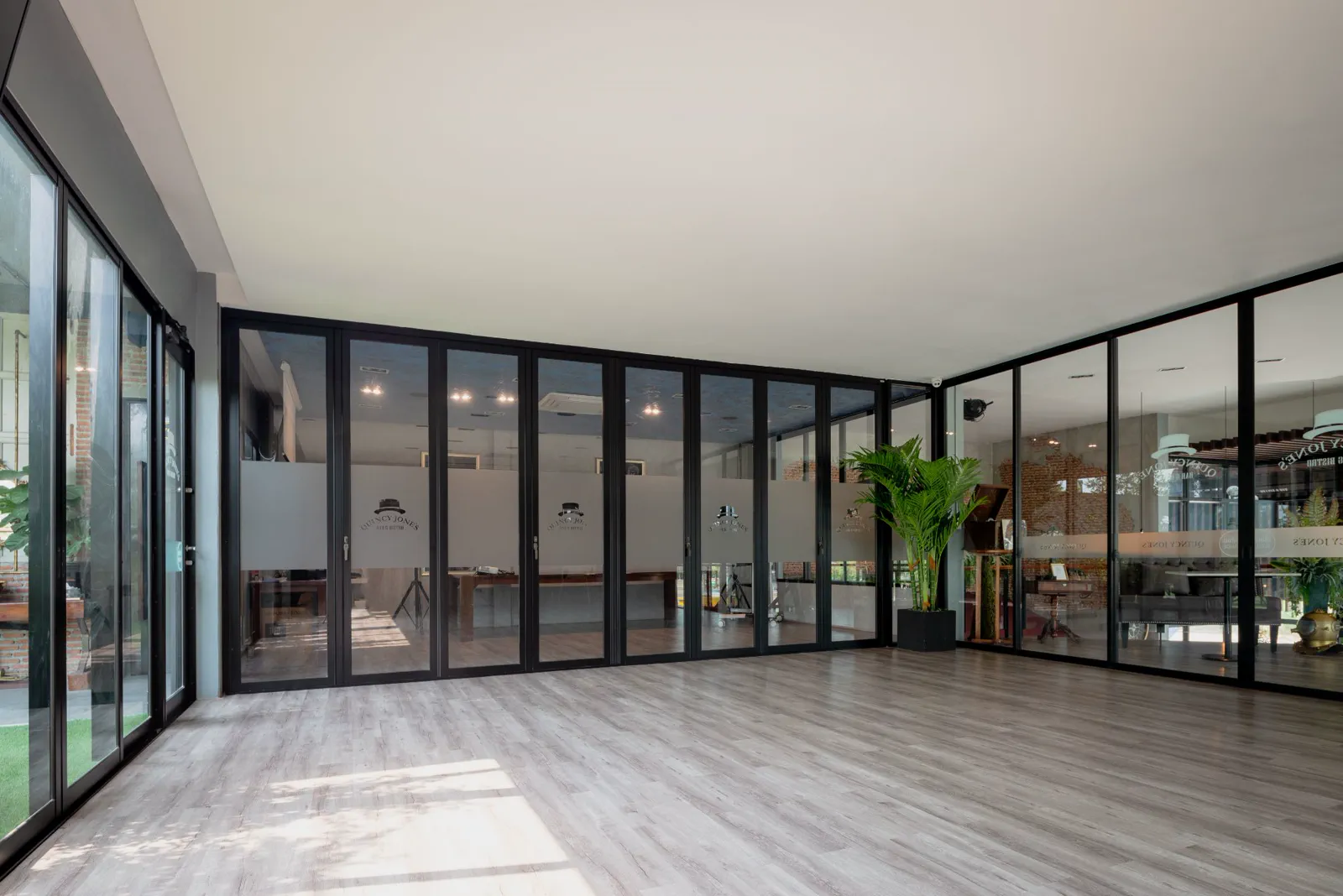 Full-height framed door system